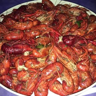 Live fresh crawfish