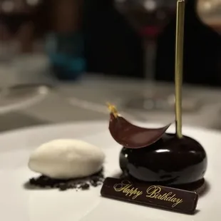 a chocolate dessert