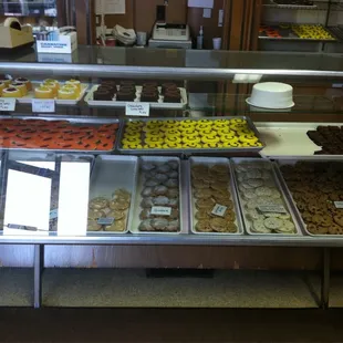 The baked goods still have hand written cards.