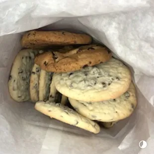 White sugar chocolate chip cookies