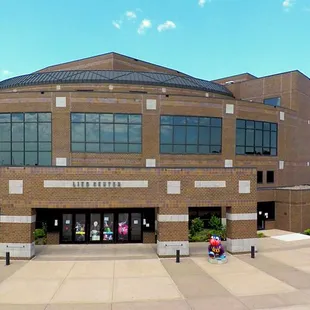 Front entrance. Circle drive is handicap accessible.