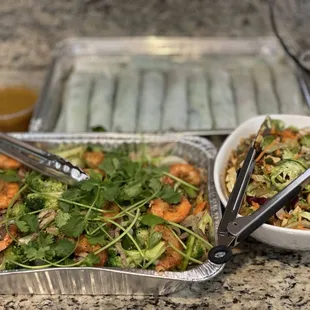 a variety of food items