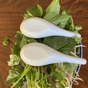 Generous veggies and herbs for 2