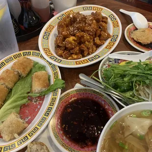 Fried Spring roll (Vietnamese)   Sesame chicken