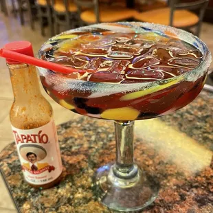 a drink and a bottle