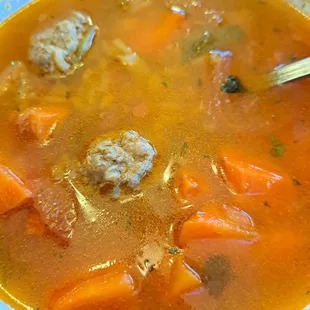 Albóndigas soup
