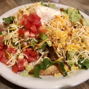 Charro Tostada Supreme (pork) $10.99...good value!