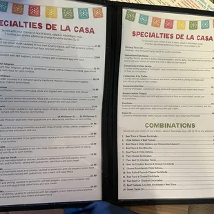 Latest menu