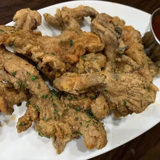 Fried Oyster Mushrooms (Alkaline. No Sauce)