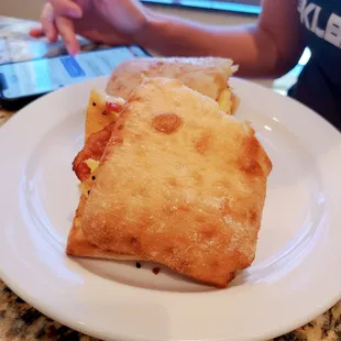 a close up of a plate of food