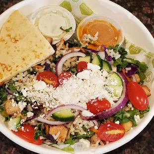 Chicken gyro bowl