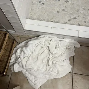 Dirty towels all over the condo