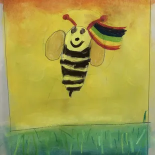 Children's art class - bee by a five-year-old student.