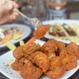 a plate of fried food