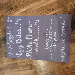 A couple food options!