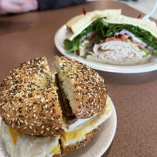 Sausage, Egg and Cheese on a Bagel The San Francisco Sandwich