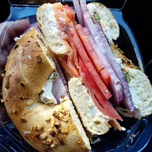 Onion Bagel Sandwhich