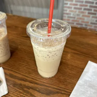 Iced white with pumpkin - amazing but I need to remember to ask for half sweet white chocolate