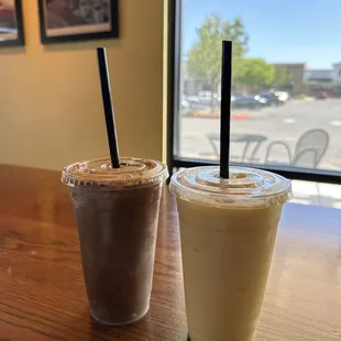 Java chip shot (left)  Orange cream refresher (right)