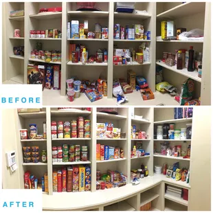 Pantry reorganization done by LifeSquire