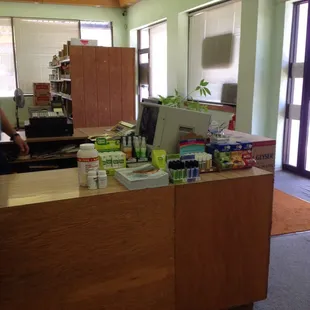 the front desk of the store