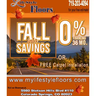 fall savings advert