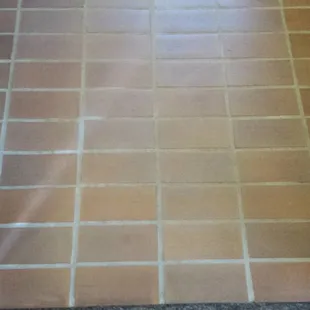 a tile floor in a bathroom