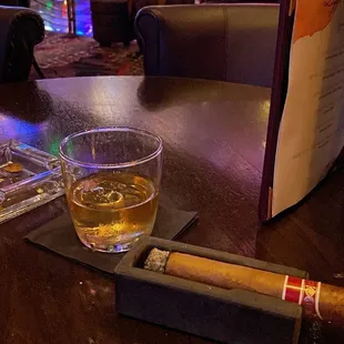 Cigar and whiskey