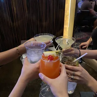 Lychee martinis, vodka coke, and mai tai