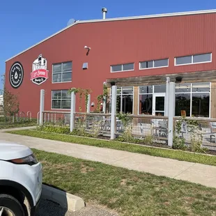 the outside of the building