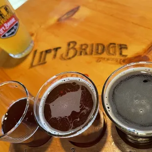 Left to right: Commander, Fireside Flannel and Warden Stout.