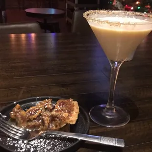 Spiced egg nog and pecan pie! Nov. 2019