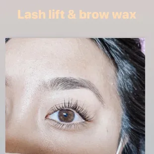 Lash lift + brow wax