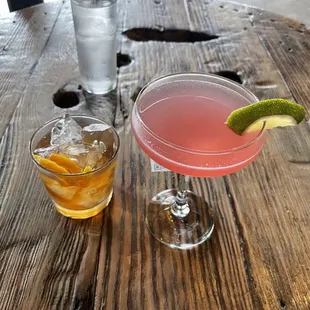 Old Fashioned and Cosmo