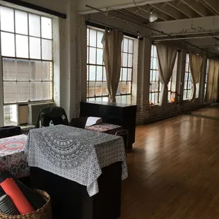 There is plenty of open space for dances, classes or performances.