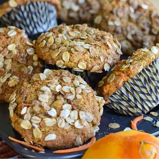 Carrot Orange Oat Muffins