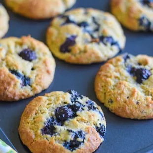 Meyer Lemon Olive Oil Blueberry Muffins