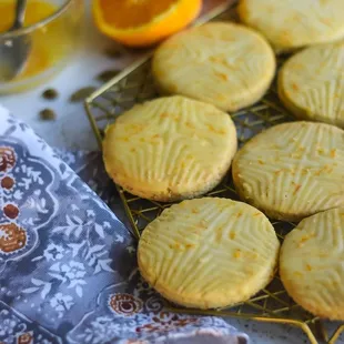 Orange Blossom Shortbread Cookies