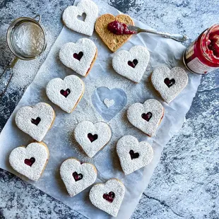 Raspberry Linzer Cookies