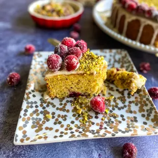 Cranberry Orange Pistachio Cake