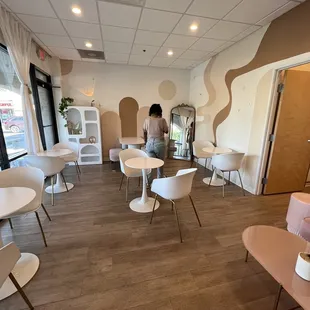 Inside seating and photo op