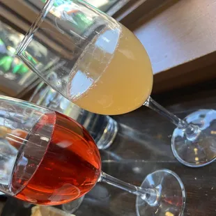 Mimosas grapefruit, and cranberry