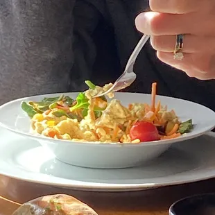 The "veggie omelet." Like they just poured scrambled eggs over a salad!