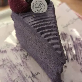 Ube cheesecake crepe cake
