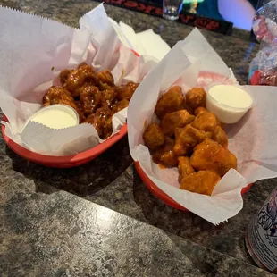 chicken wings and fried chicken, food