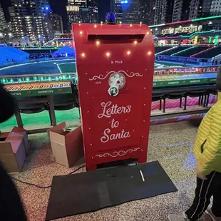 Kids can write a letter to Santa.  So cute to see the kids writing their lists down.