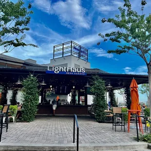 the front of the building