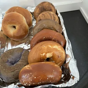 Assortment of bagels