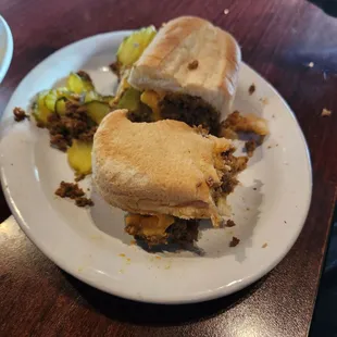 Loose meat sandwich