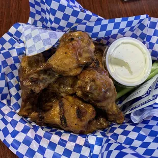 Char Buffed Wings w/ Special Lighthouse Mustard Sauce